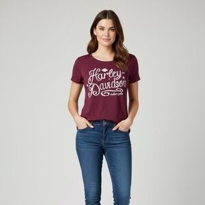 Harley-Davidson Women's Maroon Tee